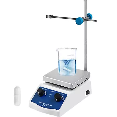 Sh-2 Magnetic Stirrer Hot Plate Dual Controls Heating Plate Stir Bar Laboratory • $43.99