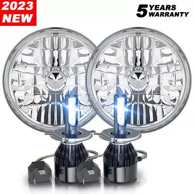 For Mercedes Benz 240D 300D 220D 300TD 280 7Inch Round LED Headlights Hi/Lo H4 • $116.24