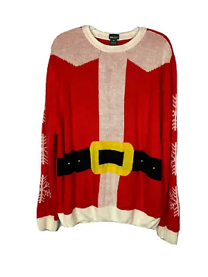 Dec 25th Size XL Men’s Santa Christmas Sweater Snowflake Sleeves Party “Ugly” • $18