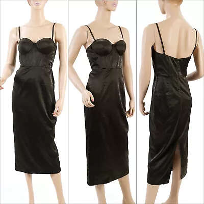 Elle Zeitoune Women's Bustier Classic Cocktail Dress Choc Size 8 Pre Owned EUC • $169