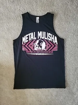 Metal Mulisha Black Jersey Tank Top Shirt Black Men's L World Wide Domination • $17