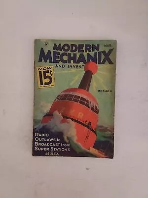 Magazine Modern Mechanix March 1934 VG • $14.75