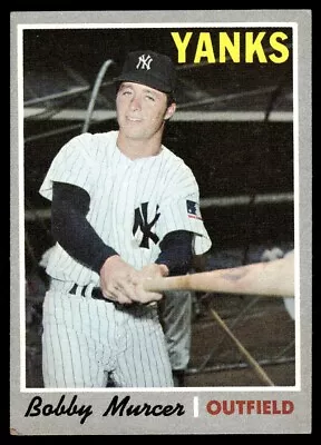 1970 Topps Baseball Card Bobby Murcer New York Yankees #333 EX • $1