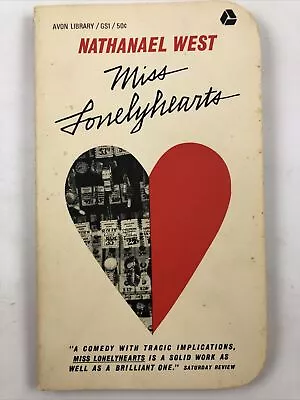 Miss Lonelyhearts By Nathanael West / Avon Book 1965 6th Printing / Vintage PB • $11.95