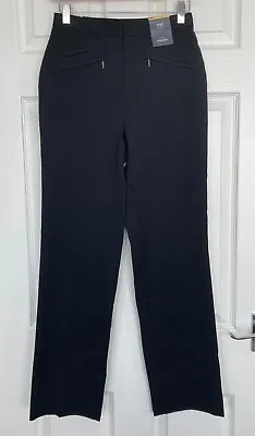 £6 • Buy BNWT M&S Ladies Black Mid Rise Straight Leg Tailored Trousers Size 6R