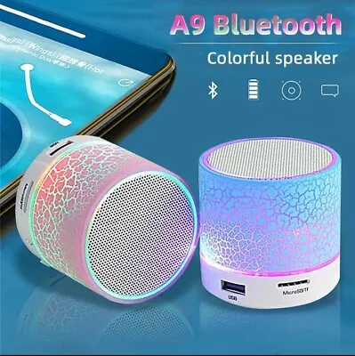 Wireless Mini Bluetooth Portable Speaker Led For All Phones And  IPhone IPad • £9.90