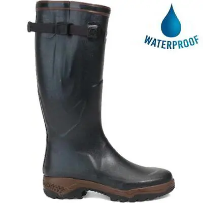 New Aigle Parcours 2 Vario Mens Womens Green Adjustable Wellies Wellington Boots • £139.99