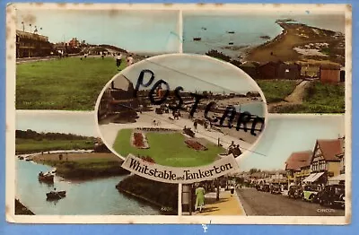 Multiview Postcard Whitstable & Tankerton Kent Nr Chestfield Seasalter Herne Bay • £0.99