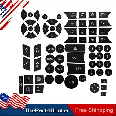 Fit Mercedes Benz Repair Button DOOR Steering A/C Window Radio Stickers 2007-14 • $12.99