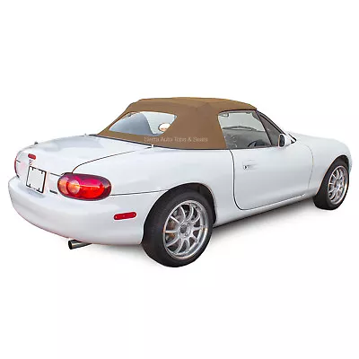 Miata Convertible Top Tan Stayfast Cloth With Non-Zippered Glass Window • $503.10