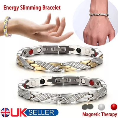 Magnetic Bracelet Therapy Weight Loss Arthritis Health Pain Relief Mens Women • £4.29