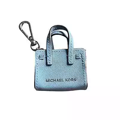 Michael Kors Blue Dillon SatchelBag Charm Key Fob NWOT • $40