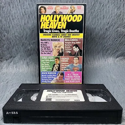 Hollywood Heaven VHS 1989 Documentary Bela Lugosi Marilyn Monroe James Dean Film • $9.99