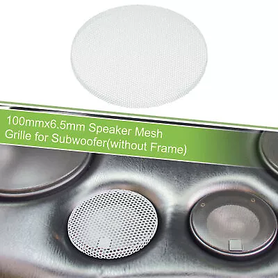 1pcs 3.5  Car Steel Speaker Mesh Grille For Audio Subwoofer 100mmx6.5mm White • $8.49