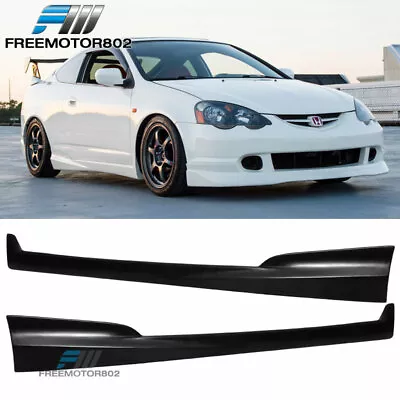 Fit 02-06 Acura RSX DC5 Coupe Mugen Style PU Side Skirts Rocker Panel Black • $349.99