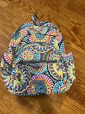 Vera Bradley Essential Backpack In Sunny Medallion Cotton SMALL • $48.95