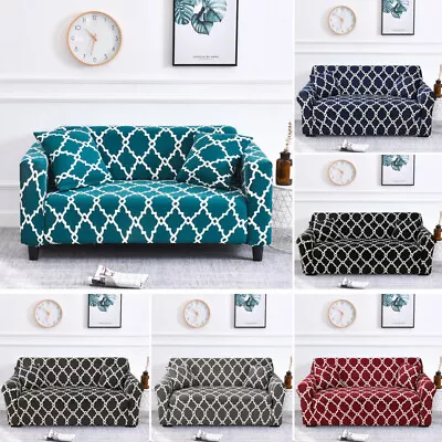 $14.99 • Buy Stretch Sofa Covers Slipcover 1 2 3 4 Seater Couch Cover Furniture Protector