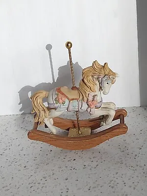 Vintage LEFTON Carousel Rocking Horse Merry Go Round Painted Not Signed  • $12.70