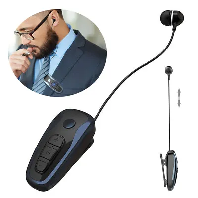 Bluetooth Stereo Headset With Collar Clip Hand Free Phone Call Business Earpiece • $19.73