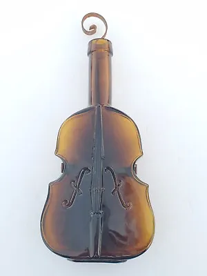 Brown Glass Cello Violin Hanging Bud Vase Decanter • $34.99