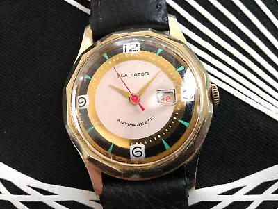Rare Vintage Gladiator 21 Jewels Antimagnetic Mechanical Men's German Wristwatch • $60