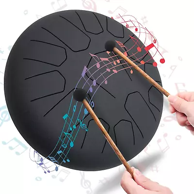 Steel Tongue Drum Panda Drum12 Inch 13 Note Tank Drum Percussion InstrumentC K • $80.76