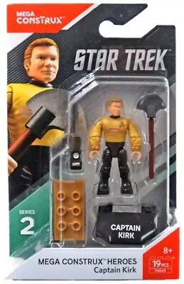 Star Trek Mega Construx Captain Kirk Figure Series 2 Collectable Unisex Best  • $12.91