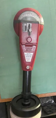 Vintage Red Duncan 60 Parking Meter And Key And Stand Working • $200