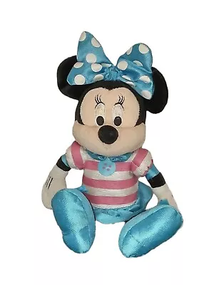 Disney Jr. Minnie Mouse Plush 10  Blue & Pink Dress Just Play Stuffed Animal Toy • $5.97
