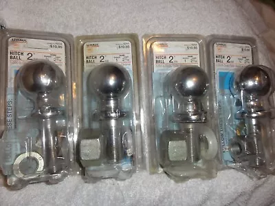 BRAND NEW IN PACKAGE U-Haul 2  Hitch Balls LOT OF 4 Chrome • $29.55