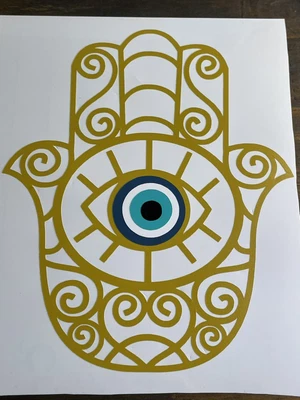 Evil Eye Vinyl Decal Truck Car Sticker Laptop Wall Decal Handmade Temporary Perm • £18.91