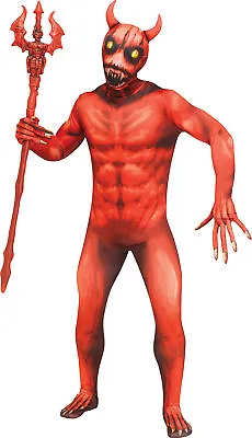 Fade In Out Evil Demon Devil Adult Mens Costume Bodysuit Mask NEW One Size • $35.60