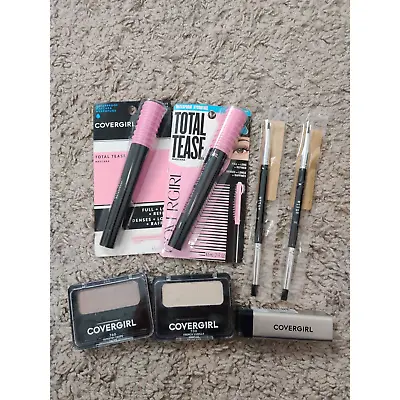 (V) New Lot Of CoverGirl Women 2 Mascara+ 1 Lipstick+ 2 Eyeshadow 252 • £8.42