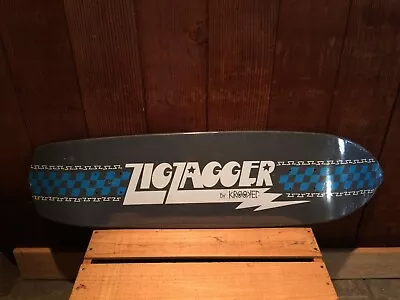 Early Years Grey Painted RARE Krooked Skateboards Zig Zagger Skateboard Deck • $139.98