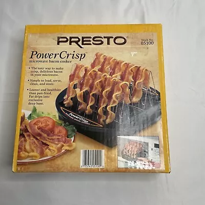 Presto POWER CRISP Microwave Bacon Cooker PowerCrisp 05100 Pre Owned Open Box • $20