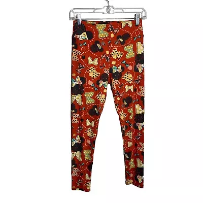 LuLaRoe Disney Minnie Mouse Leggings One Size Red Loungewear • $6.99