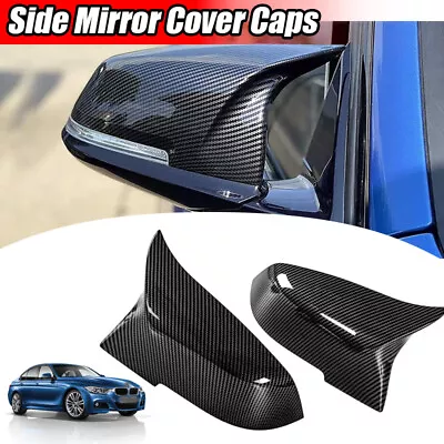 1Pair Carbon Fiber Rear Mirror Cover Caps For BMW 4Series F32 F33 F36 420i 428i • $21.99