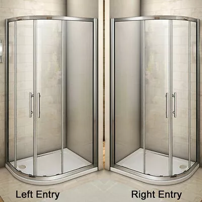 Offset Quadrant Shower Enclosure Corner Cubicle Door And Tray-800/900/1000/1200 • £152