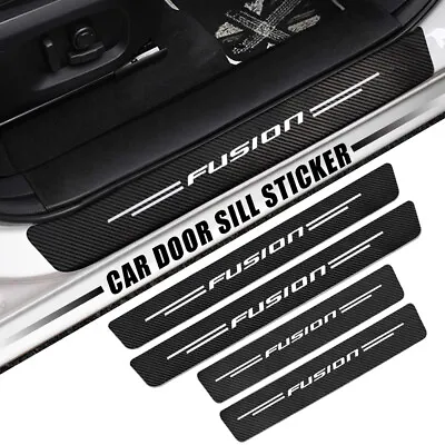 4PCS For Ford Fusion Accessories Car Door Sill Scuff Plate Protector Sticker • $11.99