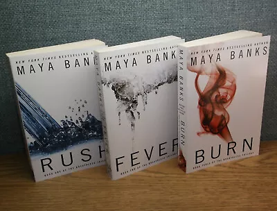 Lot Maya Banks THE BREATHLESS TRILOGY Rush Fever Burn 1-3 EROTICA TPB • $28