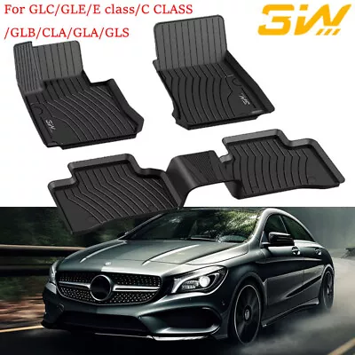 Floor Mats Black For Mercedes-Benz C Class Sedan/GLC/GLE All Weather 2014-2023 • $79.99