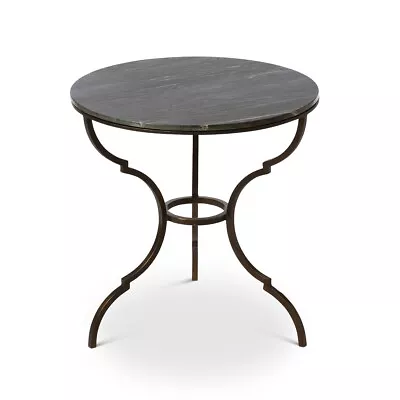 Quinton Marble Top Bistro Table - Round Metal & Assembled Accent Table • $699