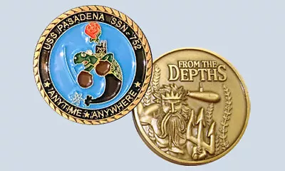 USS Pasadena SSN 752 Submarine Challenge Coin USN • $25