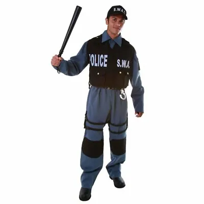 Adult Deluxe S.W.A.T. Police Officer Costume By Dress Up America • $39.95