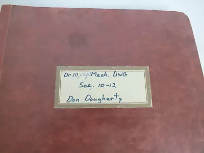 School Mechanical Drawings By Don Dougherty 1968 Folder Notebook Vintage • $18