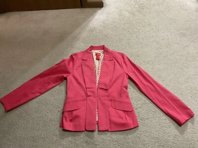 $24.99 • Buy V Cristina Womens Pink Cotton Blazer Jacket M