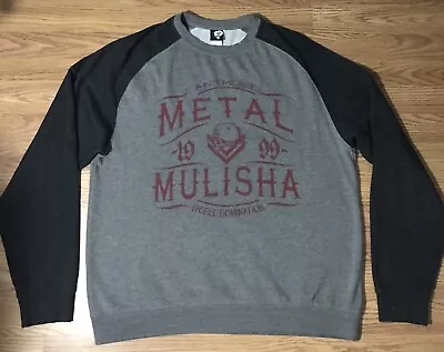 Metal Mulisha Crewneck Pullover Sweatshirt Men’s L Raglan Sleeve With Logo • $18.99
