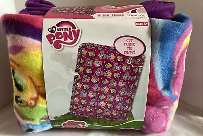 Hasbro MY LITTLE PONY No-Sew Fleece Throw Kit SOFT Cut Fringe And Tie NIP • $8.50