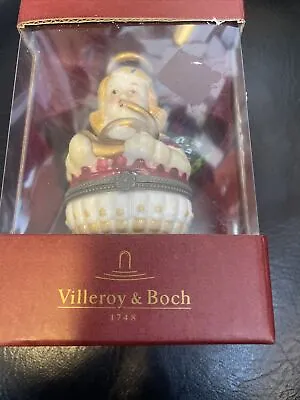 Rare Villeroy & Boch  Angel Handpainted Trinket Jewelry Christmas Gift   Box New • $12