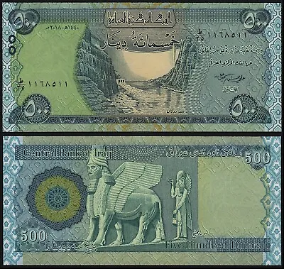 £1.10 • Buy Iraq 500 Dinars (p New) 2018 New Signature Unc